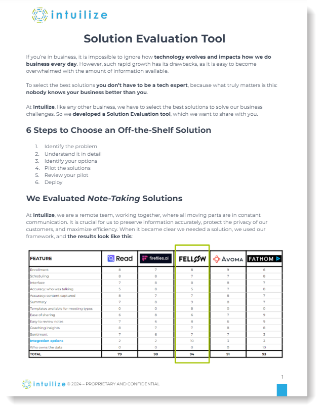 solution evaluation tool_2